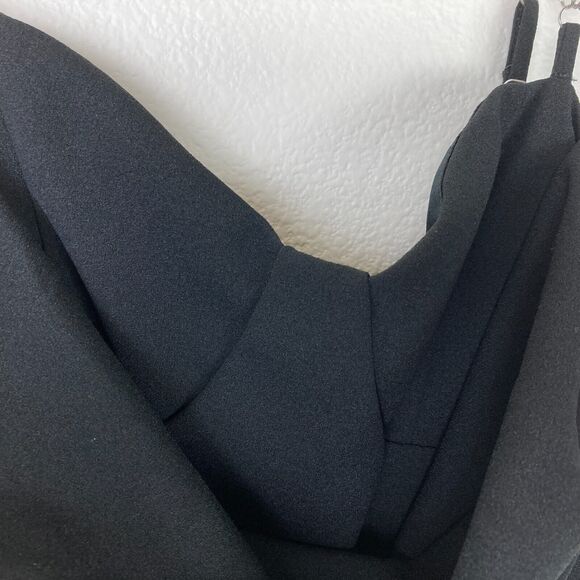 Fashion Nova Flare Leg Jumpsuit Size XL Black Pearl Straps Cocktail Party - Picture 3 of 8